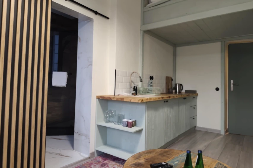 Salon w apartamencie w Toruniu