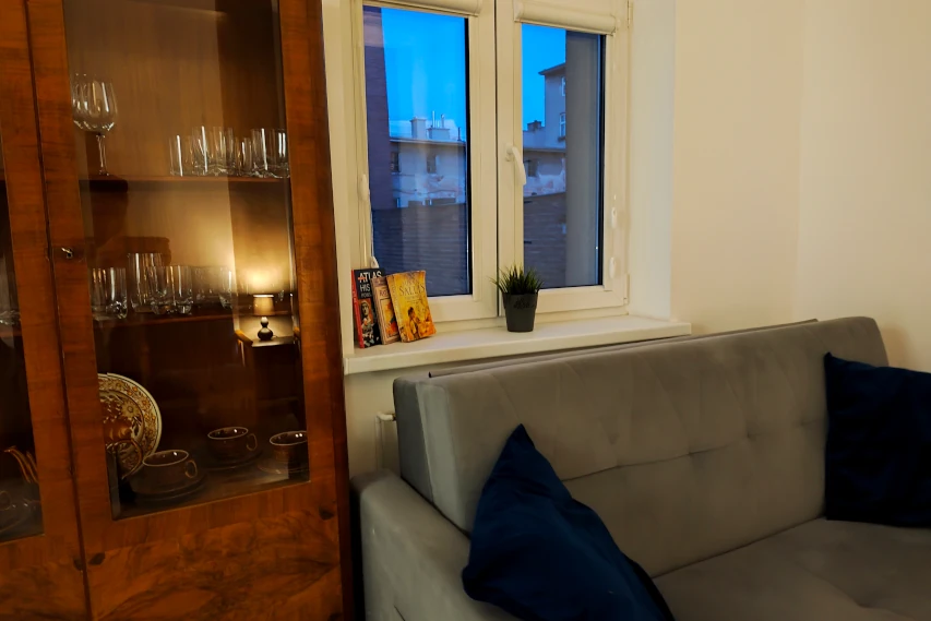 Widok na okno w Apartamencie Kochanowskiego