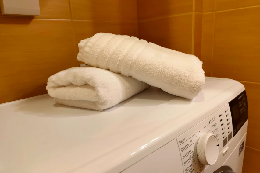 Ręczniki dla gości w apartamencie w Ciechocinku